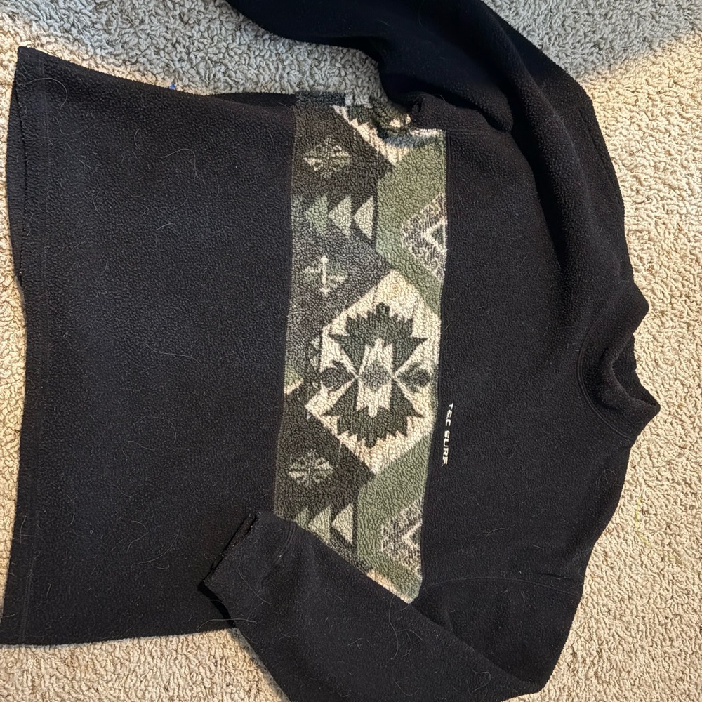 Black and Green Patterned Sweater
